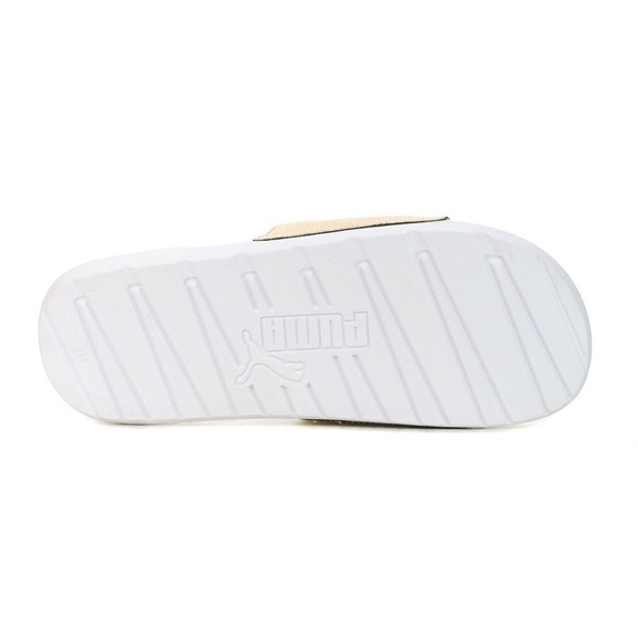 Puma Cool Cat 2.0 gold silver and white slides NWT size 11 - Picture 4 of 6